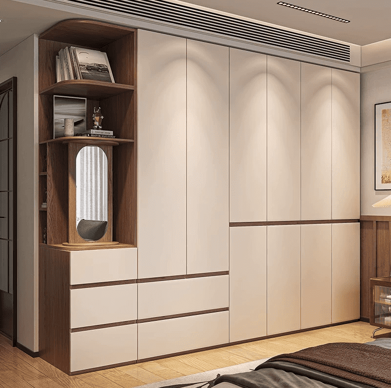 Solid wood wardrobe