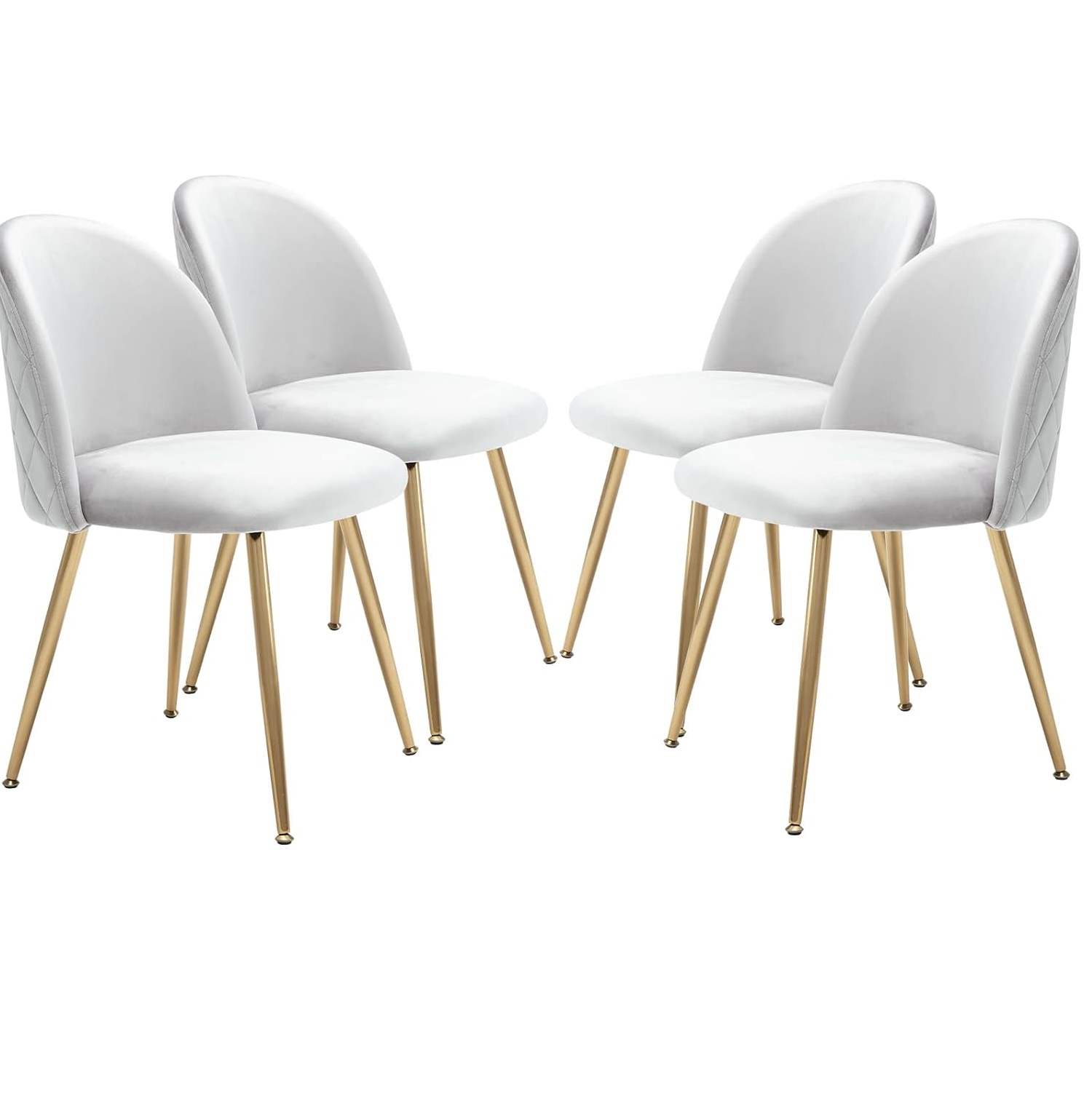 Velvet Dining Chairs Set of 4 Modern Upholstered