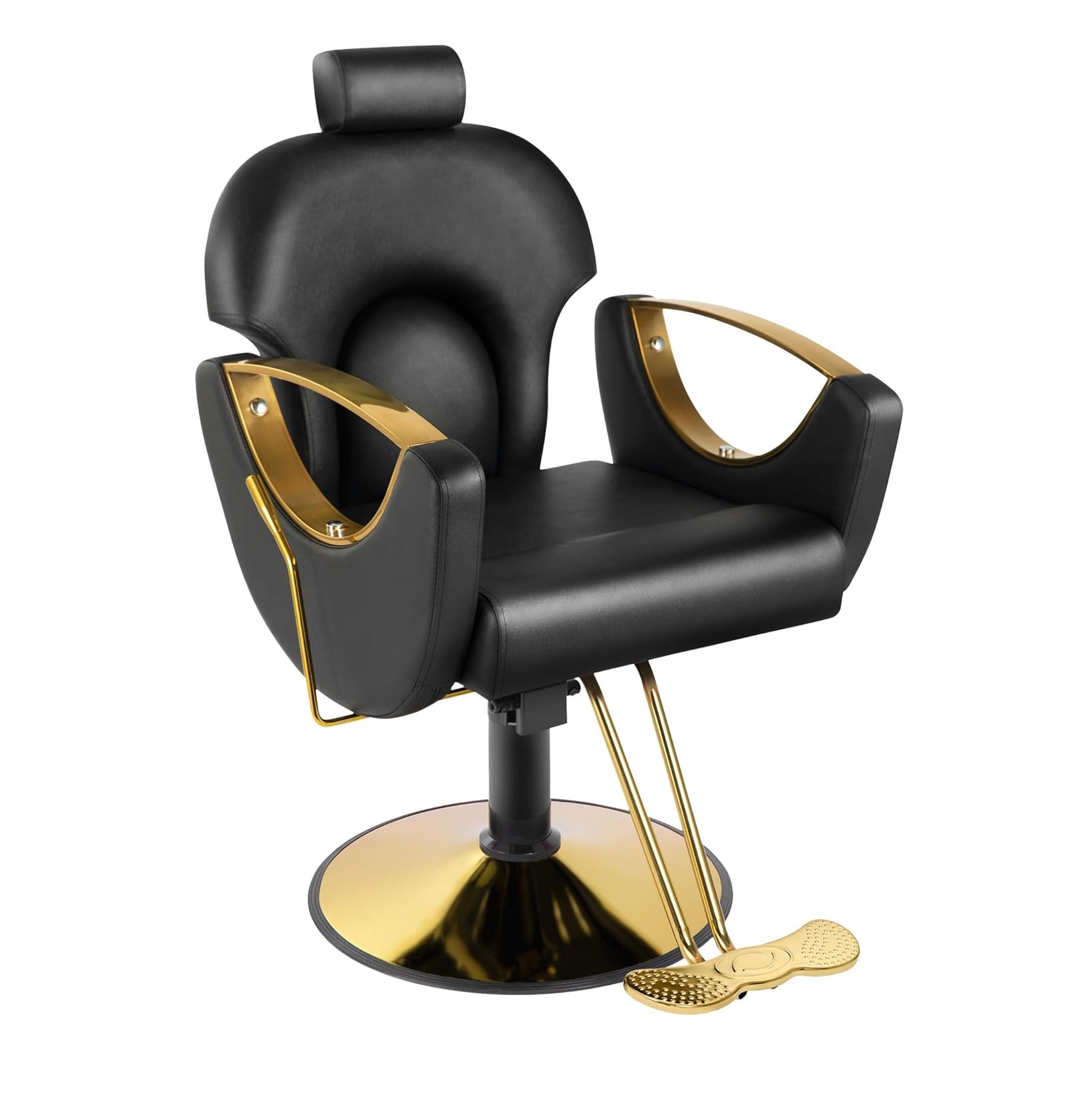 Reclining Salon Chair - All Purpose Hydraulic Barber Chair Black