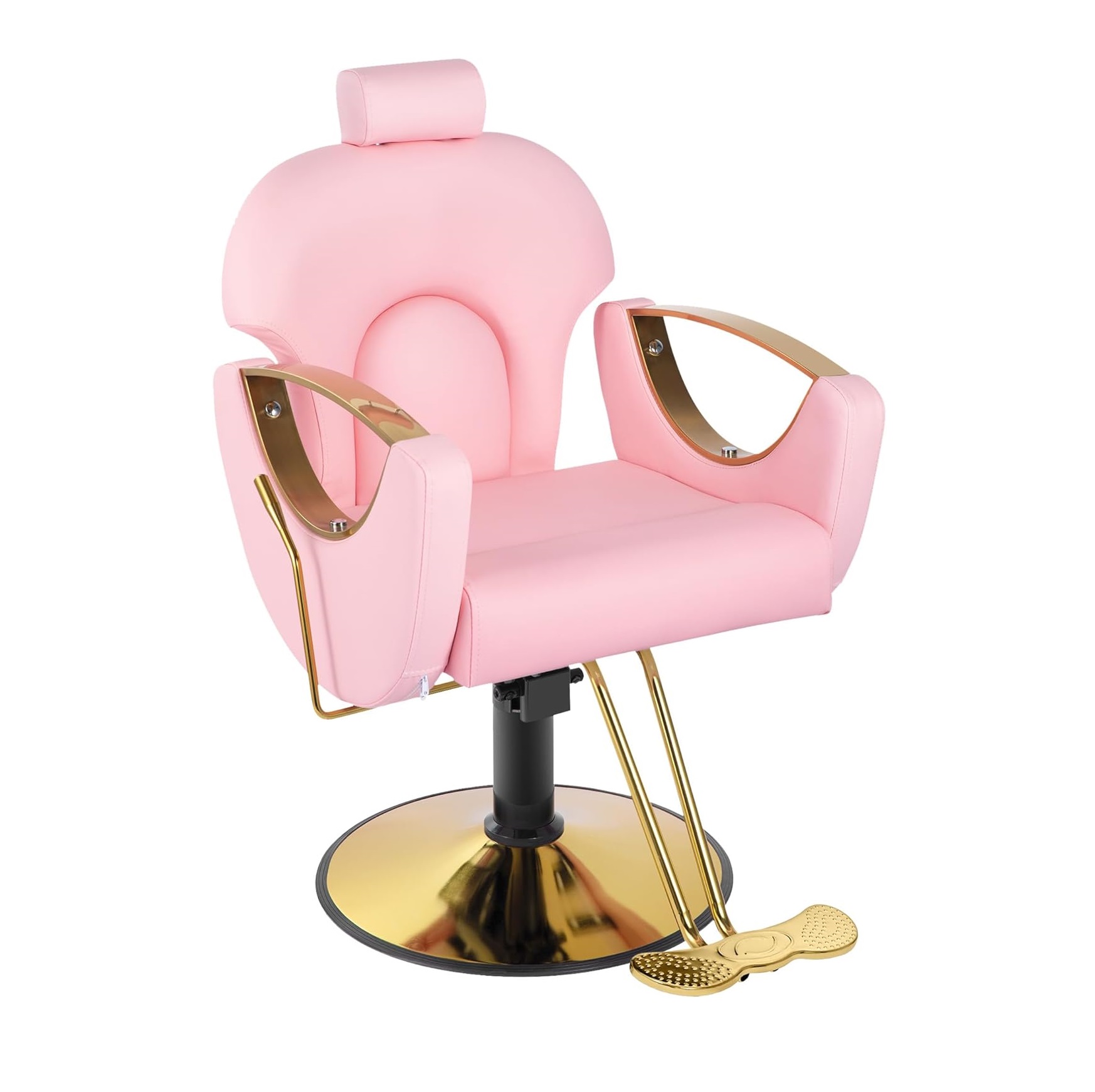 Reclining Salon Chair - All Purpose Hydraulic Barber Chair Pink