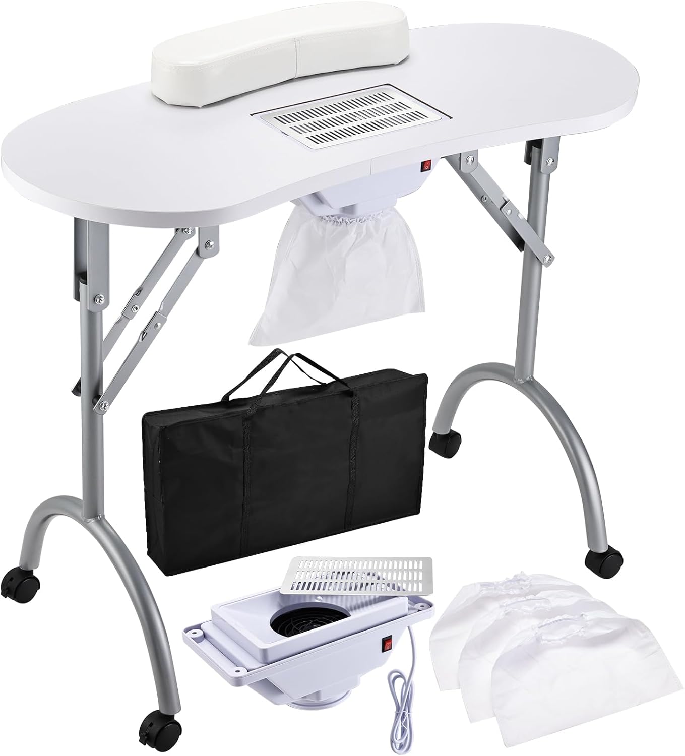 Manicure Table Nail Tech Desk Professional Foldable Portable Desk