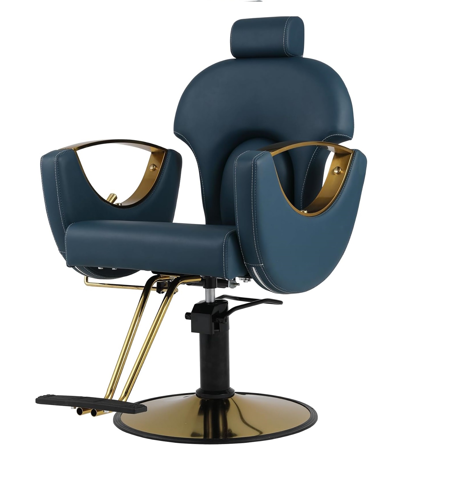 Reclining Salon Chair - All Purpose Hydraulic Barber Chair Blue