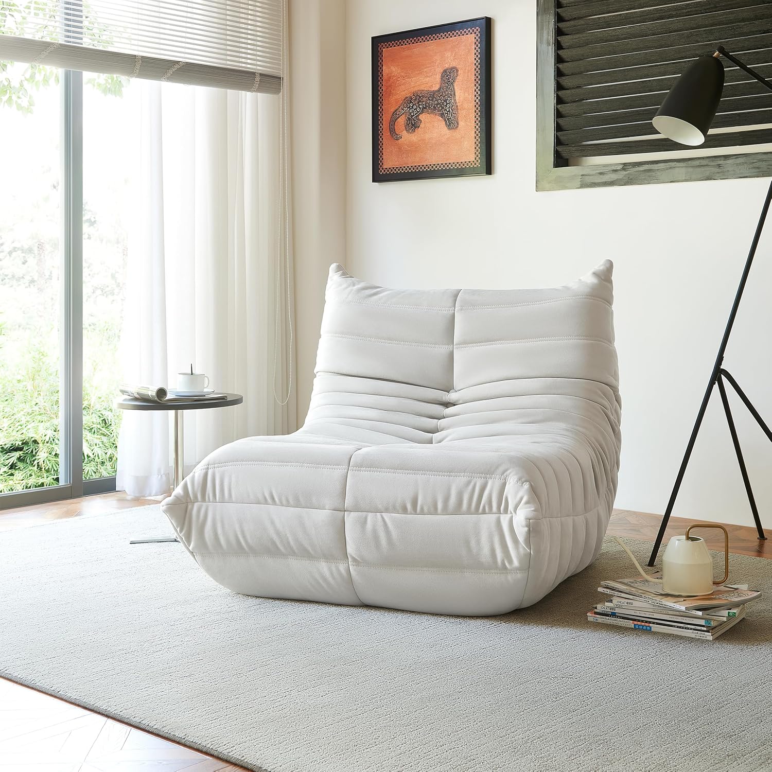 Bean Bag Chair - Corner Sofa, Fireside Chair Bean Bag Sofa Large Bean Bag Chair for Adults,